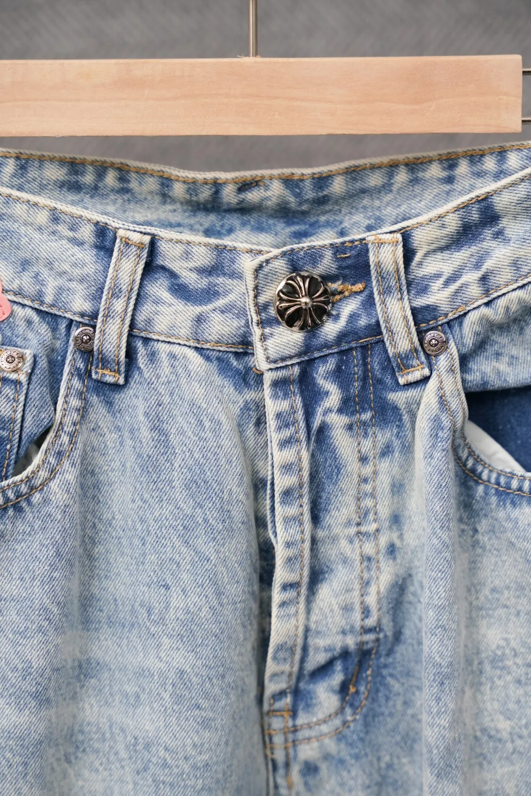 ：S 031 & Chrome Hearts Light Blue Same Style ：Light Blue Size：28 30 32 34 （S-XL)